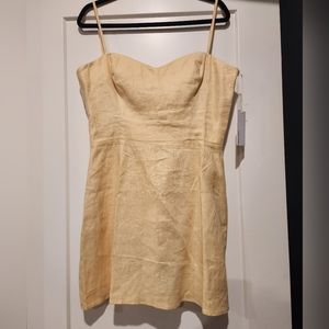 Reformation Yellow Mini dres, Size 10, New
